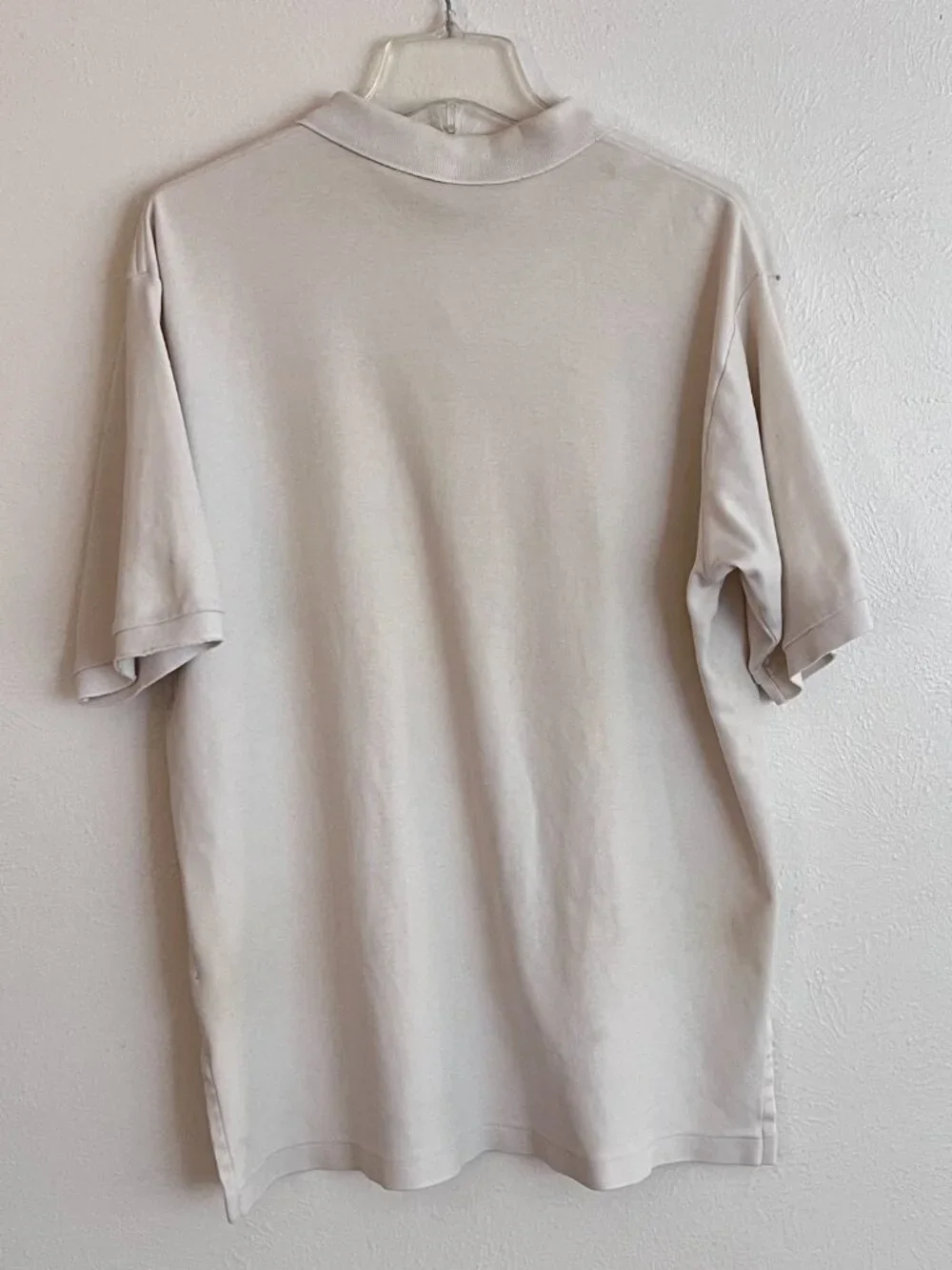 Polo Ralph Lauren Men's 100% Cotton Cream Short Sleeve Polo Shirt Size XL Preppy